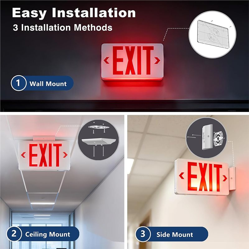 Luce di Emergenza LED ABKQ-UL  - Emergency Exit Sign recensione e prezzo