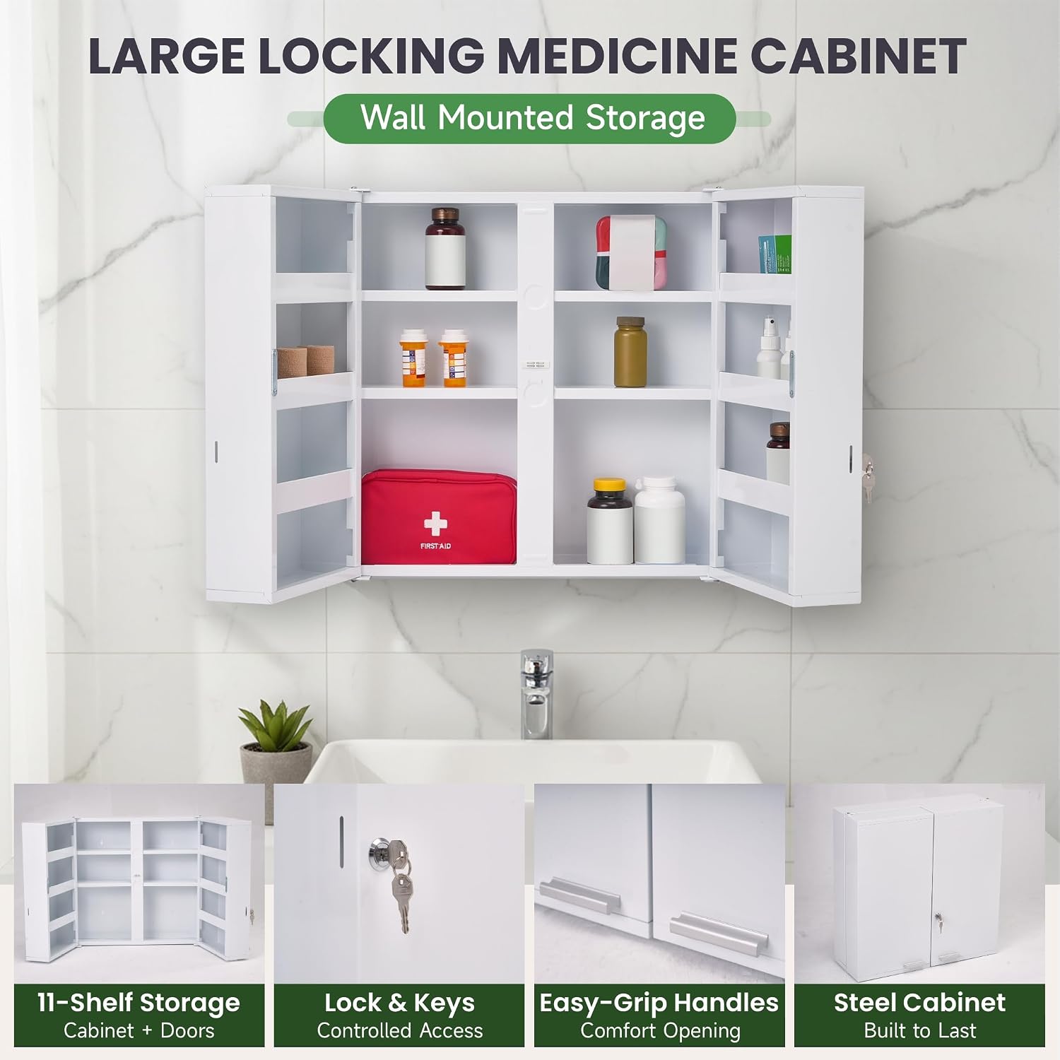 Armadietto Portamedicinali Gra - Medicine Cabinet Lock recensione e prezzo